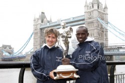 This year's London Marathon champions Irina Mikitenko and Sammy Wanjiru are both running Chicago. © www.photorun.net