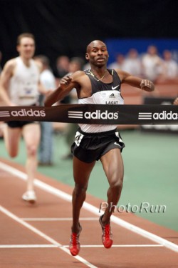 Lagat secures his record-tying seventh win at the Millrose Games. © www.photorun.net