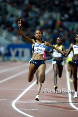 Meseret Defar celebrates after winning twice in Greece. © www.photorun.net