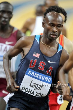Bernard Lagat won his second 3,000m world indoor gold medal in Doha. © www.photorun.net