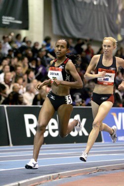 Meseret Defar on her way to a win. © www.photorun.net