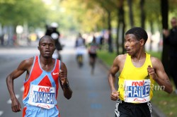 NYC favorite Kenyan James Kwambai pushed Haile Gebrselassie to his world record last year in Berlin. © www.photorun.net