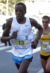 David Kipkorir winning the Rome Marathon. © Colombo / Photo Run