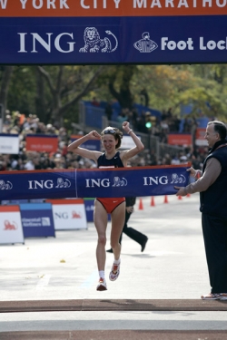 Jelena Prokopcuka wins New York for a second time. © Victah Sailer