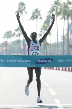 Mubarak Shami takes marathon gold at the Asian Games. © www.photorun.net