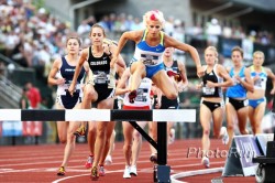 Last year’s Olympic Trials steeplechase champion, Anna Willard, seen here in the lead at that race, will take on the American record holder Jenny Barringer. © www.photorun.net