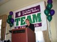 Uta having a speech at Leukemia Society event