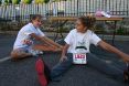 Relaxed stretching before the start