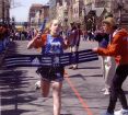Uta at the Kids Run of the Boston Marathon 2005 