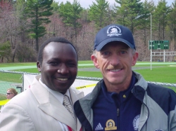 Jack Fultz with fellow Boston Marathon champion (1996 and 1998) Moses Tanui. © private