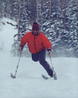 A young Jothy always dreamed of being a ski bum—his cancer battle inspired him to follow his passions. © Courtesy of Michel Eberle