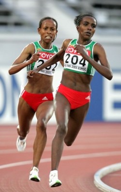 The Ethopians Tirunesh Dibaba and Meserat Defar are dominant in the women’s long distance events. © www.PhotoRun.net