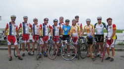 The Crack O’ Dawn team at the finish line. © Bruce Kalow