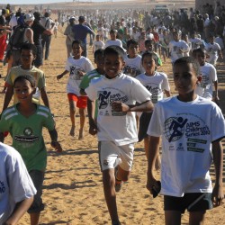 A race for children was included as part of the Sahara Marathon’s events. © Pat Butcher