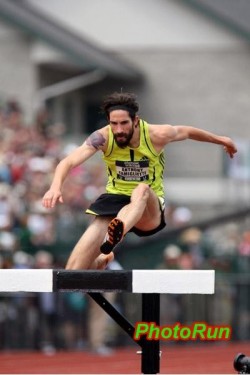 Fam takes the lead in the steeplechase final at the U.S. Olympic Trials last summer. © www.photorun.net