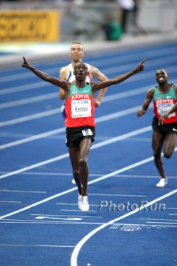A great day for Kenya as Ezekiel Kemboi sets a World Championship record in the steeplechase. © www.photorun.net