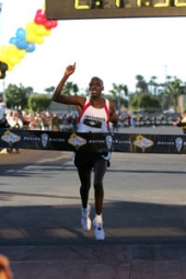 Stephen Kiogora wins the New Las Vegas Marathon.