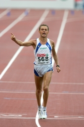 Stefano Baldini takes the European marathon gold. © Photo Run / Jiro Mochizuki