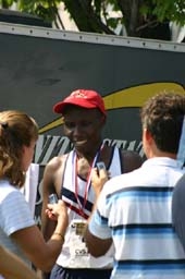 Richard Kiplagat, happy to have won in Providence. © Dwight Estey