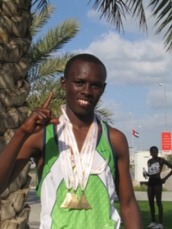 Sammy Wanjiru broke the world half marathon record for the third time. © Pat Butcher