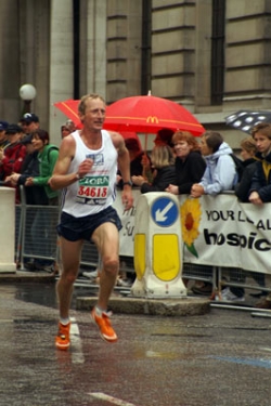 Nicky Martin at the London Marathon. © Courtesy of Nicky Martin.