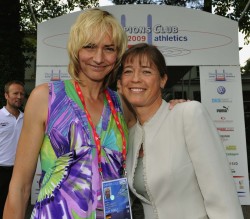 Uta meets her good friend Heike Drechsler, World Championship winner of the long jump in 1983 and 1993. © Camera4