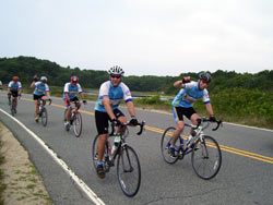 Excited PMC riders nearing the finish line. © 2008 Private