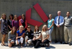 Uta met with the the corporate team of Krueger International on Thursday before the race. © Michael Reger
