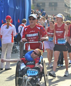 Thirty amazing Boston Marathon finishes for Dick and Rick. © Mariko Takahashi