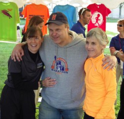 Joan Benoit Samuelson and Uta enjoy the great atmosphere during the events of the Bellin Run weekend. © Take The Magic Step®