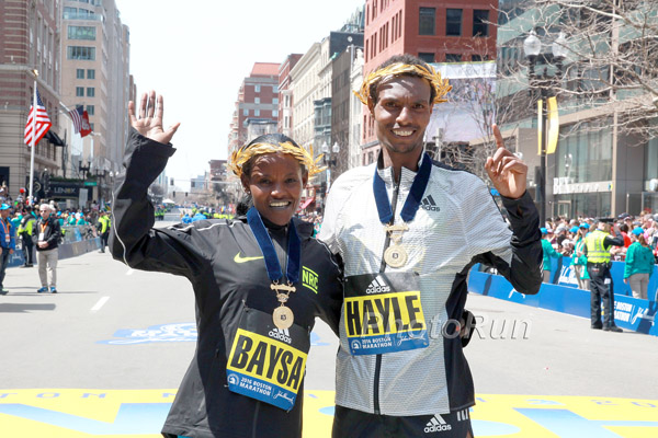 Atsede Baysa, Lemi Berhanu Hayle Crowned at the 120th Edition of the Boston Marathon