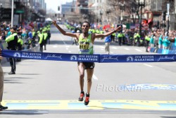 Lemi Berhanu Hayle won the 120th Boston Marathon in 2:12:45. © www.PhotoRun.net