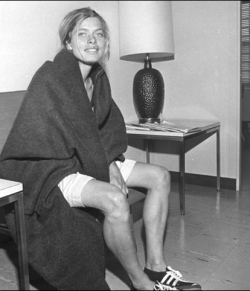 Bobbi Gibb after the 1966 Boston Marathon. Photo courtesy of Yarrow Kraner