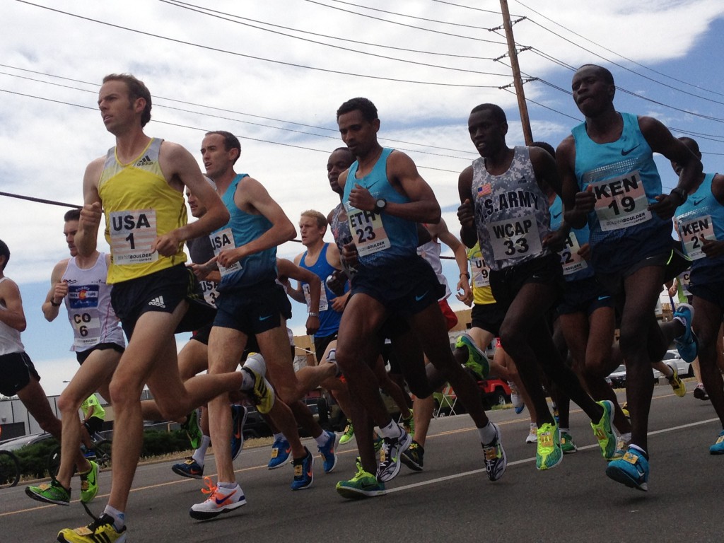 The men's elite runners. © Jay Prasuhn