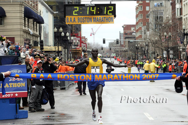 Cheruiyot Wins Wacky-Weather Boston Marathon