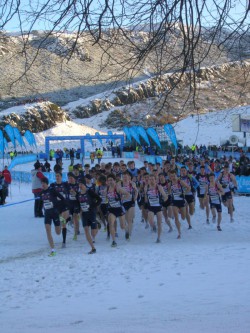 Wintry conditions in Edinburgh—just before the start of the “Team Challenge.” © Take The Magic Step®