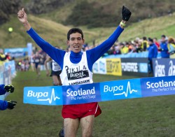 Spain’s Ayad Lamdassem won the men’s 8K race in Edinburgh. © Nova International