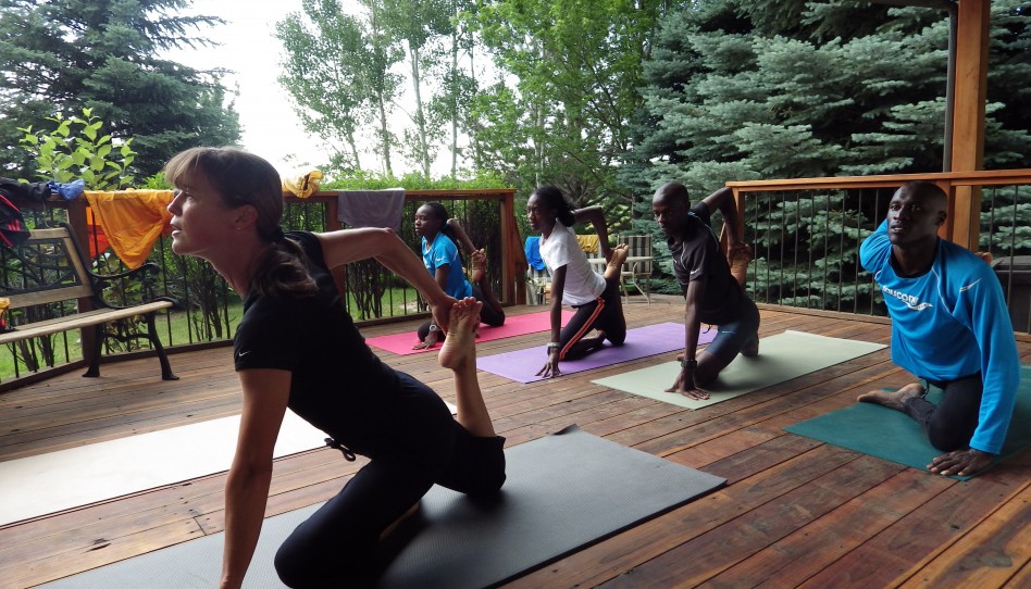 Yoga With My Fellow Runners From Kenya