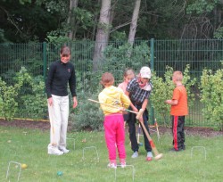 Croquet with the children from the Ukraine. © Take The Magic Step®