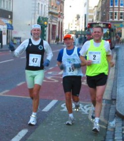 John, participating in the 55-mile ultra marathon “London-to-Brighton.” © Courtesy of Blackheath and Bromley Harriers 