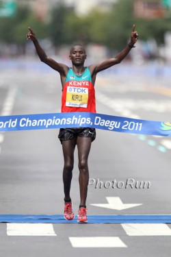 Abel Kirui wins in Daegu. © www.PhotoRun.net