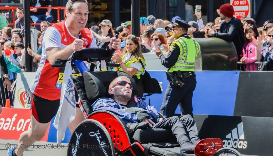 Team Hoyt Overcame an On-Course Challenge to Reach the Finish Line in Boston