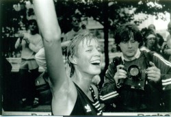 ...after winning the Berlin Marathon 1990. Freedom. © H. Steffny