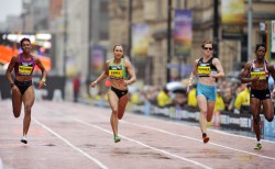 The women’s 150m competition at the Great CityGames. © Great CityGames/Pete Langdown