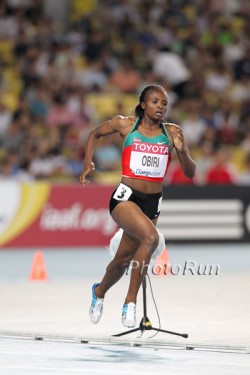 Hellen Obiri, shown here at the 2011 World Championships, proved victorious in the women’s race. © www.photorun.net