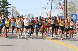 The start of the elite men’s Boston Marathon last year. © www.PhotoRun.net