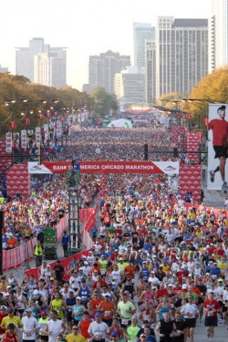 The start of the 2010 Chicago Marathon. © www.photorun.net