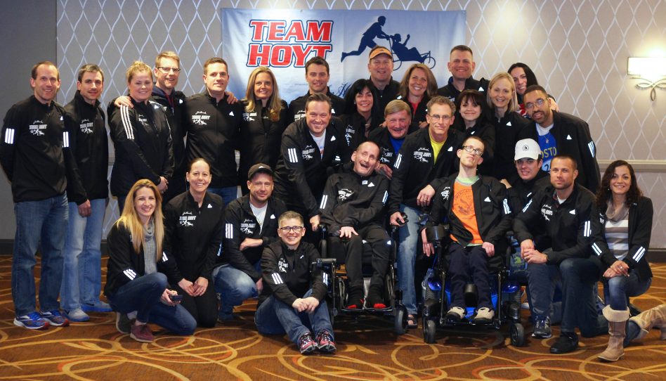 Rick Inspires Team Hoyt to Conquer a Cold, Rainy Boston Marathon 2018