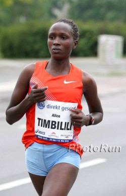 Alice Timbilil, seen here at the 2010 BIG 25 Berlin, won in São Paulo with a new course record. © www.photorun.net