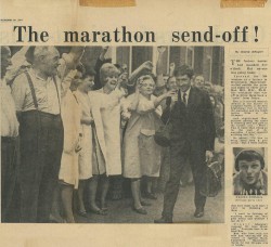 September 1964: The marathon send-off! © Courtesy of David Wright September 1964: The marathon send-off! © Courtesy of David Wright